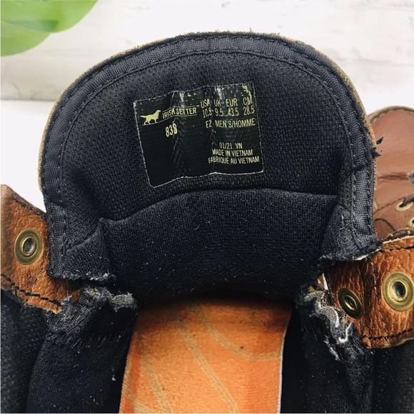 Red Wing Irish Setter 838 Boots Men's 10.5 EE (Wide) Brown Leather Wingshooter - Picture 9 of 14